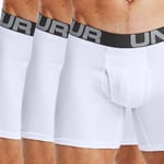 Under Armour 9P Charged Cotton 6in Boxer Hvit 3XL Herre