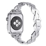 SKALO Metallarmband ""Flätad"" Apple Watch Series 7-9 41mm - Silver