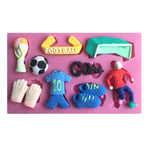 Football Crazy Mould Cupcake Scarf Ball Player Boot Gloves Cup Kit Fondant Icing