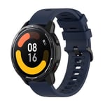 Bracelet pour Xiaomi Watch S1 Active / Watch Color 2 Silicone Souple et Ajustable - Bleu Nuit