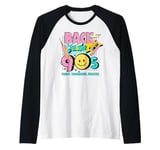 Back To 90s Retro Vintage Halloween Costume Style 90s Themed Raglan Baseball Tee