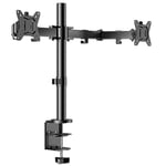 Support Ecran Pc 2 Ecran Pour 13""-32"", Support Ecran Pc Construction Robuste, Support Double Ecran Pc Hauteur Ergonomique, Inclinaison À 90°/Pivotement À 180°/Rotation À 360°/Maxim[ADP2207527]