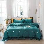 N\C Bedding Set Duvet Covers Full Queen Size Comforter Set Duvet Cover Sets Silk Bedding Sets King Size Duvet Covers Double Bed Green Bedding Sets Duvet Covers Quilt Cover Flat Sheet Pillowcases Soft