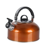 N/Y 3L Camping Kettles Stainless Steel Whistling Kettle for Home Outdoor Camping（Orange）