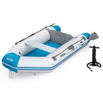 Bestway - Kit Bateau Gonflable de Sport 2 Personnes Caspian Elite - 230 cm x 130 cm x 33 cm - Gris