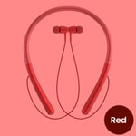 OLAF TWS Écouteurs Bluetooth Écouteurs Magnétiques Sans Fil Tour de Cou Casque Sports Run Écouteurs Étanches Avec Micro Carte Mémoire TF-Rouge