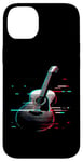 Coque pour iPhone 14 Plus Glitch Guitare acoustique – Amateur de musique de guitare vintage