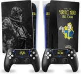 Sticker Pour La Ps5 Vault, Autocollant Skin Pour La Ps5, Console Et Manette, Edition Standard Disque, Skin Wasteland Ps 5 (2 Manettes)