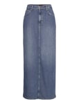 Side Slit Maxi Skirt Blue Lee Jeans