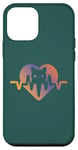 Coque pour iPhone 12 mini Chat Heartbeat Nurse Animal Kitty Mom & Dad Heart Retro