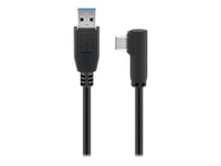 Goobay - Usb-Kabel - Usb Type A (Hann) Til Usb-C (Hann) Vinklet - Usb 3.0 - 1,5 M - Rund - Svart