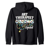 Art Therapist Christmas Squad Cute Art Therapy Xmas Lights Zip Hoodie