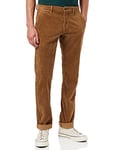 Tommy Hilfiger Men's Denton Chino Corduroy GMD Mw0mw28637 Woven Pants, Brown Desert Khaki, 28W / 32L