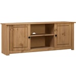 282670 tv Cabinet 120x40x50 cm Solid Pine Wood Panama Range - Brun - Inlife