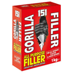 151 Gorilla Filler All-Purpose Filler 1kg White Ready Mixed Wall Plaster Glue