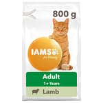 IAMS Complete Dry Cat Food for Adult 1+ Cats with Lamb 800 g