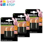 6 DURACELL RECHARGEABLE C BATTERIES HR14 DC1400 3000mAh 1.2V TORCIA 2BL NEW