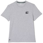 T-shirt Lacoste  T-SHIRT REGULAR FIT  GRIS LOGO BRODÉ