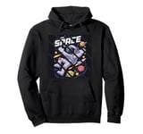 Retro The Space Astronaut Planets Stars - Funny Astronaut Pullover Hoodie