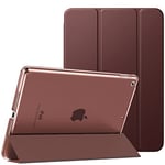 MoKo Étui Smart Cover pour New iPad 9ème Génération 2021, Étui à Rabat avec Support et Semi-Transparent Protecteur pour iPad 8e Génération 10.2" 2020/iPad 7e Génération 10.2" 2019, Brun