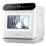 COMFEE' Mini Plus Dishwasher CDWMT305W-UK Compact Table Top Countertop Dishwasher with Built-in 6L Water Tank, Hygiene Wash, Auto Door Open Drying, Energy Class D - White