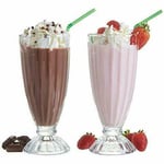 Set of 6 American Style Ice Cream Soda Milkshake Sundae Dessert Glasses 340ml