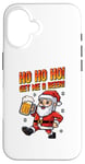 iPhone 16 Ho Ho Ho! Get Me A Beer! 8-bit Santa Christmas Festive Beer Case