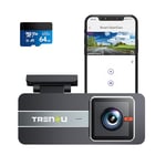 Trenzu Car Dash Cam with 64GB MicroSD | 2K Full HD Recording Front Dashcam, Ultra-Wide 170° View Dashboard Camera, G-Sensor, Night Vision Car Camera Dash Cam, Parking Mode and Emergency Recording