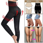 Smalnande Anti Cellulite Kompressionsleggings Benformare Hög Midja Svarta Byxor Black,XXL