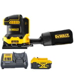 DeWalt DCW200 18V XR  1/4" Sheet Palm Sander With 1 x 5.0Ah Battery & Charger