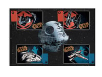 Nappe et 4 Sets de Table Star Wars - Vaisseaux avec Serviettes logos