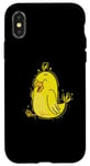 Coque pour iPhone X/XS Oiseau canari jaune drôle