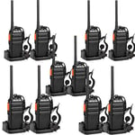 Retevis RT24 Talkie Walkie, Talkie Walkie Rechargeable avec Oreillettes, PMR446 sans Licence 16 Canaux CTCSS/DCS VOX, Talkie Walkie Longue Portée pour Affaires, Produits et Services (Noir,10 pcs)