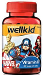 VITABIOTICS WELLKID MARVEL VITAMIN D 50 SOFT VEGETARIAN/VEGAN JELLIES STRAWBERRY