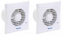 2 x Vent Axia Silhouette 150XT 6" Extractor Fans with Timer (Model 454060B)