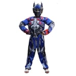 Barn Optimus Prime Kostym Superhjälte Transformers Jumpsuit Dräkt Halloween Rollspel Muskel Kostym Pojkar Anime Mask Present M(7-9Y)