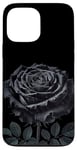 Coque pour iPhone 13 Pro Max Rose noire gothique pour fille - Pour la Saint-Valentin, Halloween