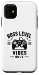 Coque pour iPhone 11 Boss Level Vibes Only Gamer Fun