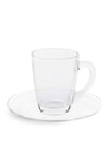 Excelsa Flore Lot de 6 tasses à café, verre, transparent