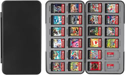 Étui De Rangement Pour Cartes Jeux,Premium Étui De Jeux Pour Nintendo Switch Avec 24 Emplacements Oîtier De Rangement Pour Carte De Jeu Pour 3ds/3ds/Dsi/Dsi Xl,Noir