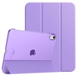 TiMOVO Coque Compatible avec iPad 10ème Génération 10,9 Pouces 2022 Étui,iPad 10 Coque, Légère&Mince Coque Arrière Translucide en PC,Housse Coque Trifold avec Réveil/Sommeil Auto, Lilas