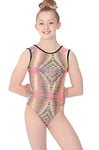 The Zone Festival Print Round Neck Sleeveless Shine Leotard Age 5-6 (26) Festival Print