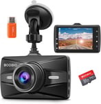 Dashcam Voiture Avant 1080P,Camera Voiture 3 pouce IPS Écran,Dash Cam Grand Angle 170°,Camera Embarquée Voiture avec carte SD 32G,Vision Nocturne,HDR,Enregistrement en Boucle,Capteur G,Parking