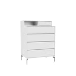 Montana - Keep Chest Of Drawers - New White / Matt Chrome Legs - Kommoder - designer_peter_j_lassen - Hvit - Tre