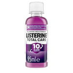 Listerine Total Care Antibacterial Mouthwash (95ml), Caring and Cleansing Mouthwash with 10-in-1 Benefits, Clean Mint-Flavoured Mouthwash to Freshen Breath