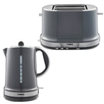 Tower Belle Kettle & 2 Slice Toaster Kitchen Matching Set (Graphite Grey)