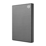 Seagate One Touch, 1 To, disque dur externe portable, chiffrement matériel par mot de passe, PC, Notebook & Mac, USB 3.0, Space Gray, 2 ans de Rescue Service inclus (STKY1000404)