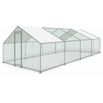 Sweeek - Enclos pour poulailler en acier galvanisé. toit imperméable et anti uv. porte avec loquet 24 m²
