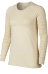 Women’s Nike Pro Hyperwarm Training Top Sz XS Champagne Cream Gold AO9226 258