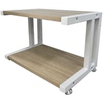 Support Pour Imprimante De Bureau 2 Niveaux Sous Le Bureau - éTagèRe En Bois Rustique Industrielle De Ferme - Rangement Pour Livre